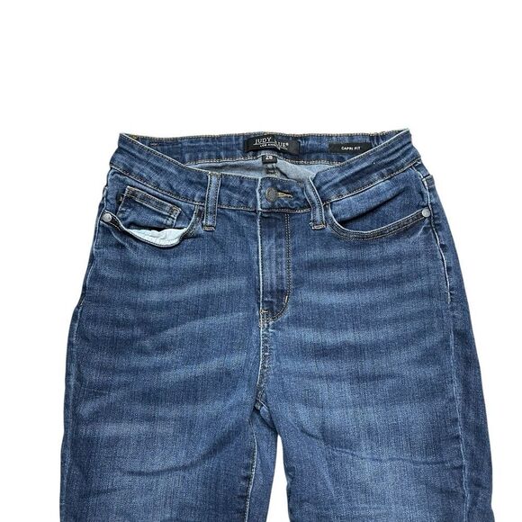 Judy Blue Dark Wash Capri Jeans Size 28 - Picture 5 of 10
